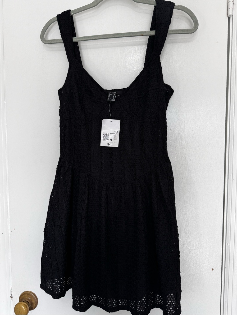 Forever 21 Black Eyelet Sundress with Wide Straps